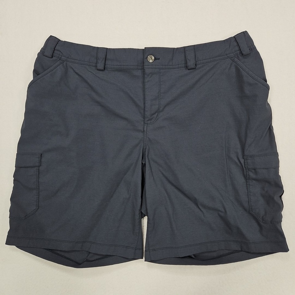 Duluth Trading Dry On The Fly 10" Stretch Nylon Hiking Cargo Short 22W Ink Gray